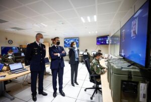 Президент Франции Э. Макрон на учении AsterX.