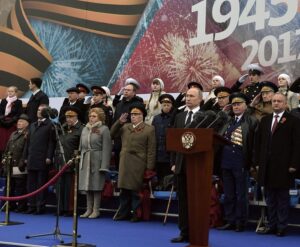 Генерал-майор в отставке С.М. Ермаков на параде Победы на Красной площади. 2017 год.