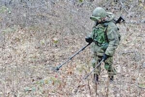 Военнослужащий российского миротворческого контингента.