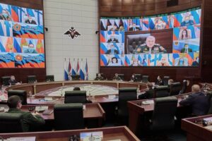 Совещание под руководством первого заместителя министра обороны РФ Руслана Цаликова.