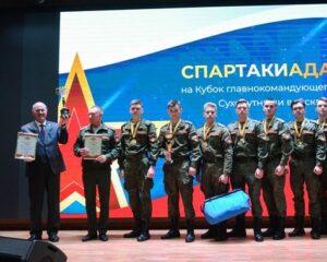 Победитель спартакиады – команда военного учебного центра при БГТУ имени В.Г. Шухова.