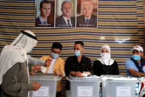 Досрочное голосование сирийских граждан, находящихся в Ливане, на выборах президента Сирии, которые пройдут 26 мая.