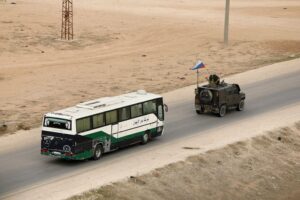 Российская военная полиция обеспечивает безопасность на трассе М4