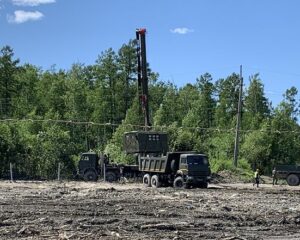 На самом сложном участке магистрали.