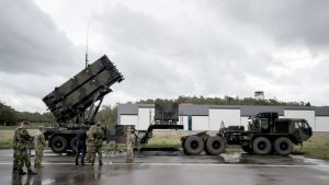 Пусковая установка М903 с ракетами РАС-3 MSE из состава американской батареи ЗРК Patriot армии США на шведском острове Готланд. Многонациональное учение Aurora 2017.
