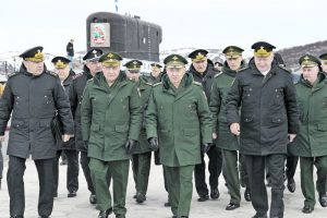 В ходе рабочей поездки на Северный флот.