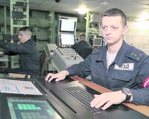 За боевой работой – командир зенитного дивизиона.