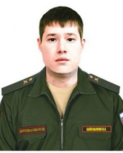 Рядовой Владимир БАЙГАБУЛОВ.