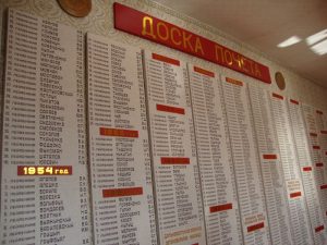 Доска почёта в музее УВВАКУ.