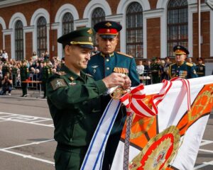С наградой на Боевом знамени.