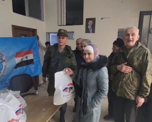 Российские военнослужащие провели гуманитарную акцию в провинции Риф-Дамаск