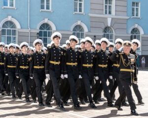 Формируя желание служить Отечеству и флоту.