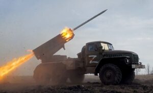 Поддержка штурмовых групп расчётом БМ-21 «Град»