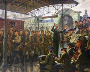 Ансамбль имени А.В. Александрова на Белорусском вокзале, 26 июня 1941 г.