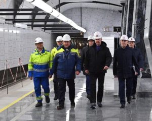 Осмотр хода строительства станции метро «ЗИЛ».