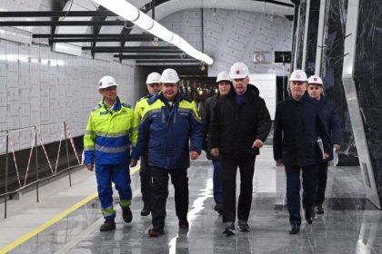 Осмотр хода строительства станции метро «ЗИЛ».